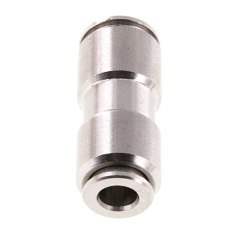 8 -> 6 mm Pneumatik Schnell Steck Verbinder IQS gerade reduziert Edelstahl 1.4404 PA PU Schlauch - PN 16 bar