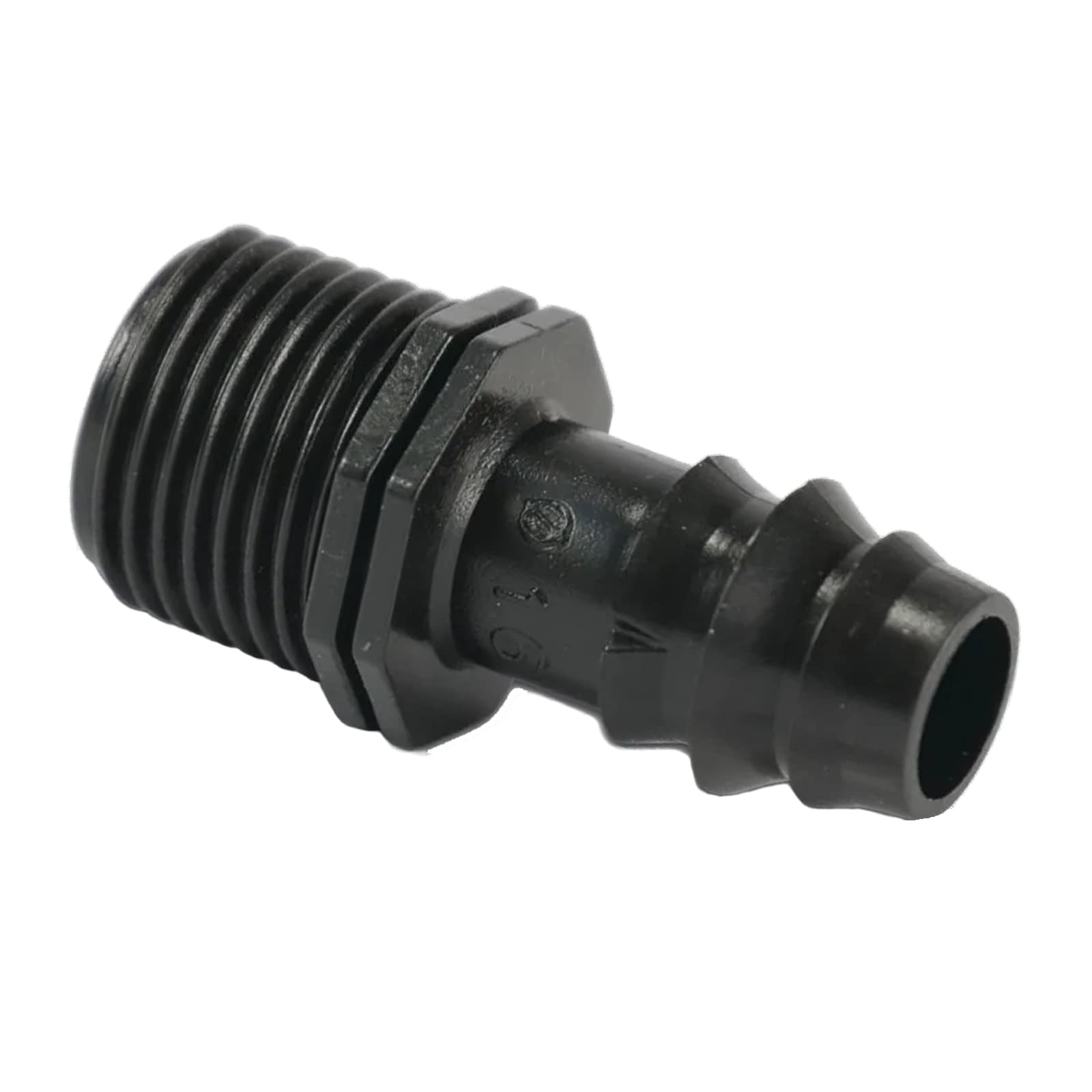 16 mm x 3/4" Schlauch Tülle Verbinder Stutzen Außen Gewinde AG Tropf Fitting schwarz PN 4 bar