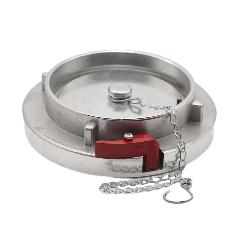 STORZ A DN 110 KA 133 Blindkupplung mit Kette / Verriegelung Saug Bau Feuerwehr Schlauch Aluminium - PN 16 bar