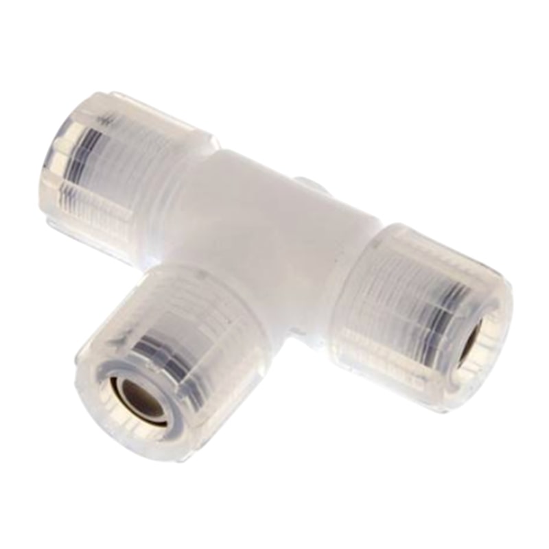 8 x 4 mm T-Stück 90° Kupplung PFA Verschraubung Verbinder PA PP Schlauch FDA - PN 10 bar