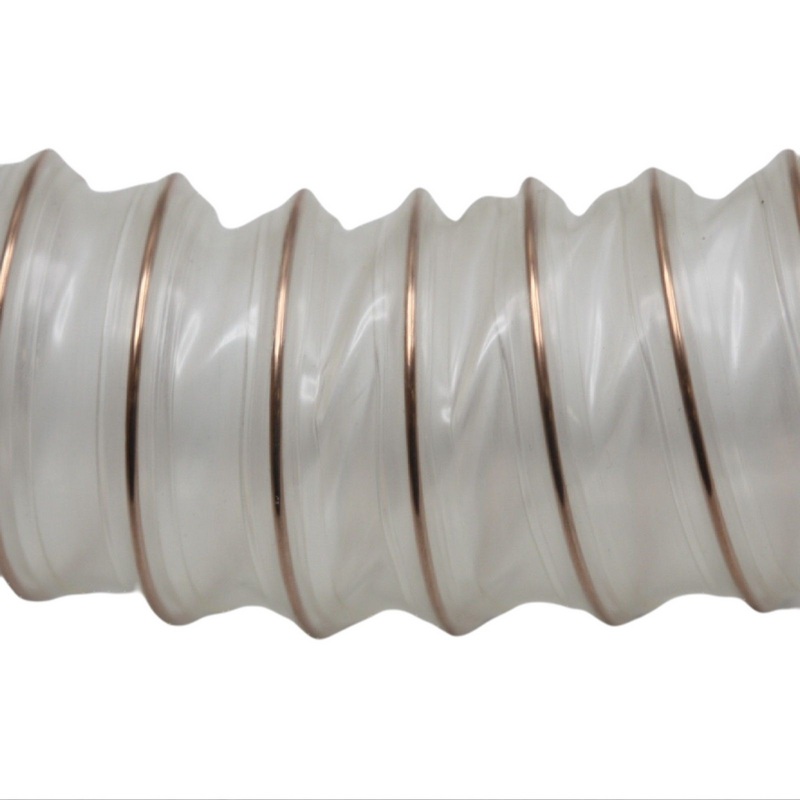 40 mm PU Saug Ansaug Druck Spiral Flex Staub Holz Metall Späne Schlauch Anlage - Wandstärke 1,4 mm - PN 2,88 bar