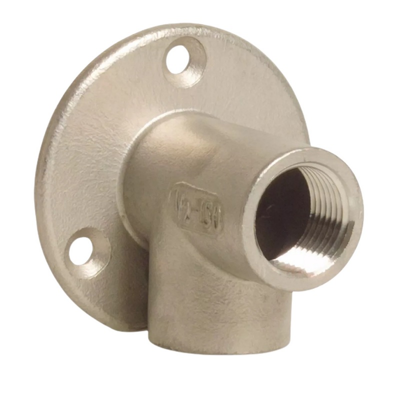 1/2" Edelstahl Fitting V4A AISI 316 Nr. 471 - Wandwinkel 90° Innengewinde IG - PN 16 bar