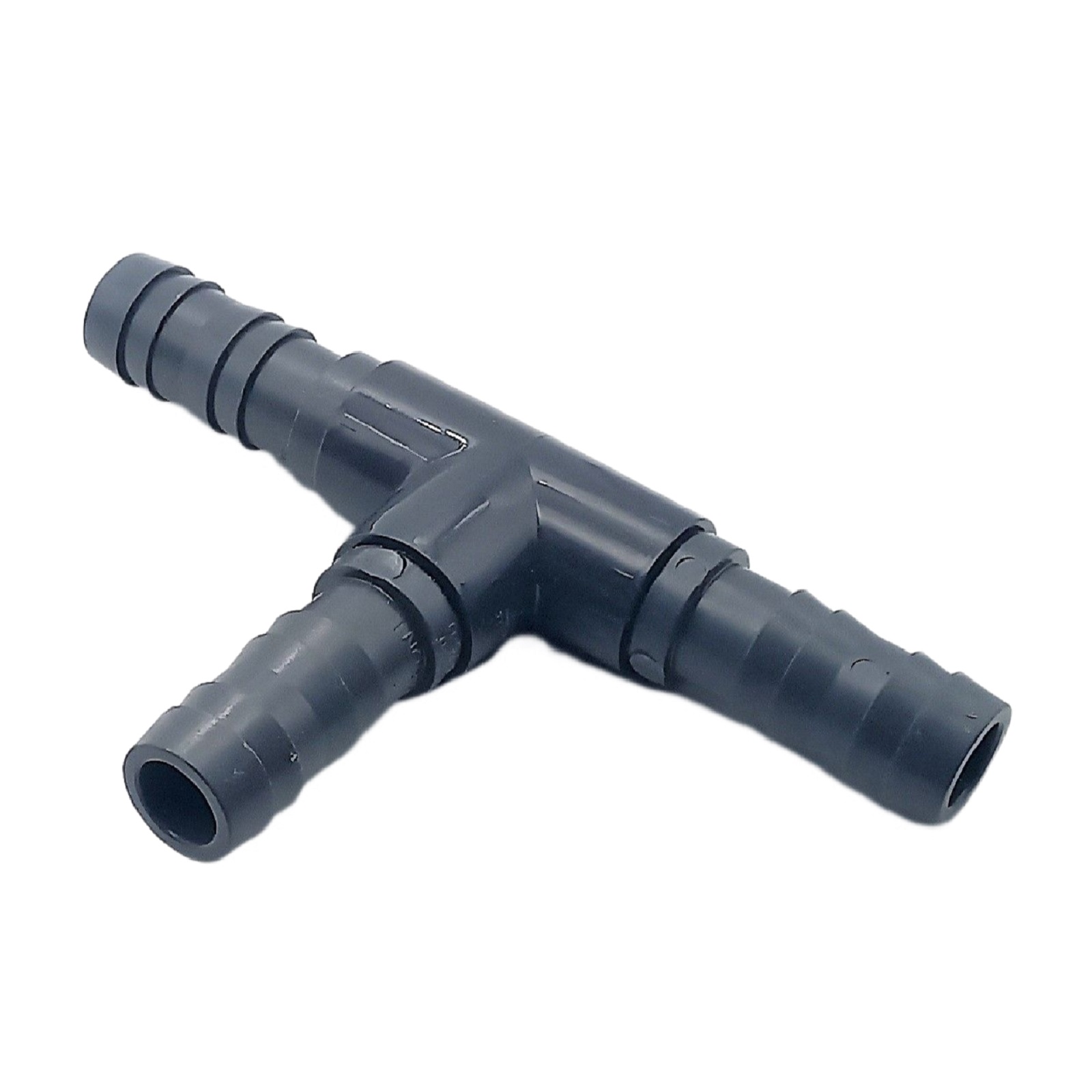 20 mm PVC PROFI T-Stück 90° Schlauch Verbinder Stutzen Tülle Pool Teich Garten - PN 10 bar - Montage-Set
