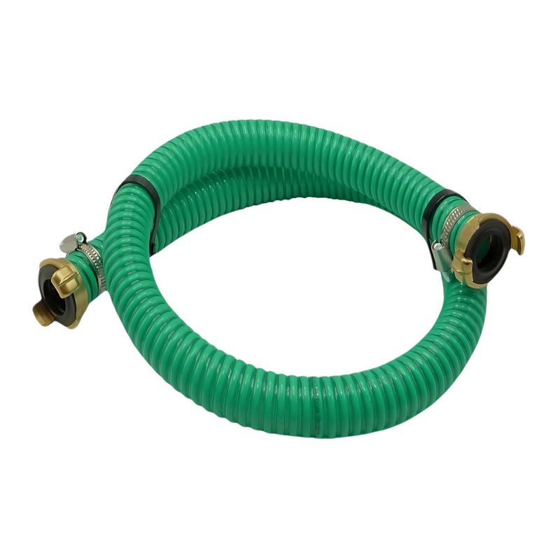 32 mm 1 1/4" Zoll Saug Schlauch Pumpen Garnitur Verlängerung Schnellkupplung grün - 6 m