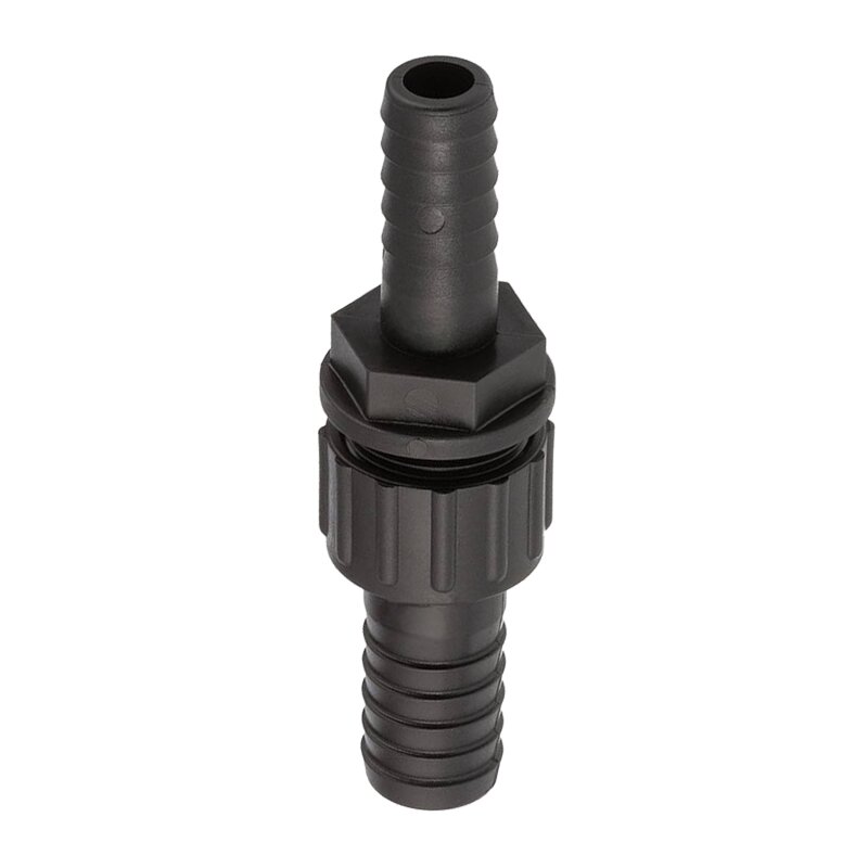 20 x 16 mm Schlauch Verschraubung reduziert 2-fach Stutzen Tülle Pool Teich Garten PP schwarz - PN 6 bar