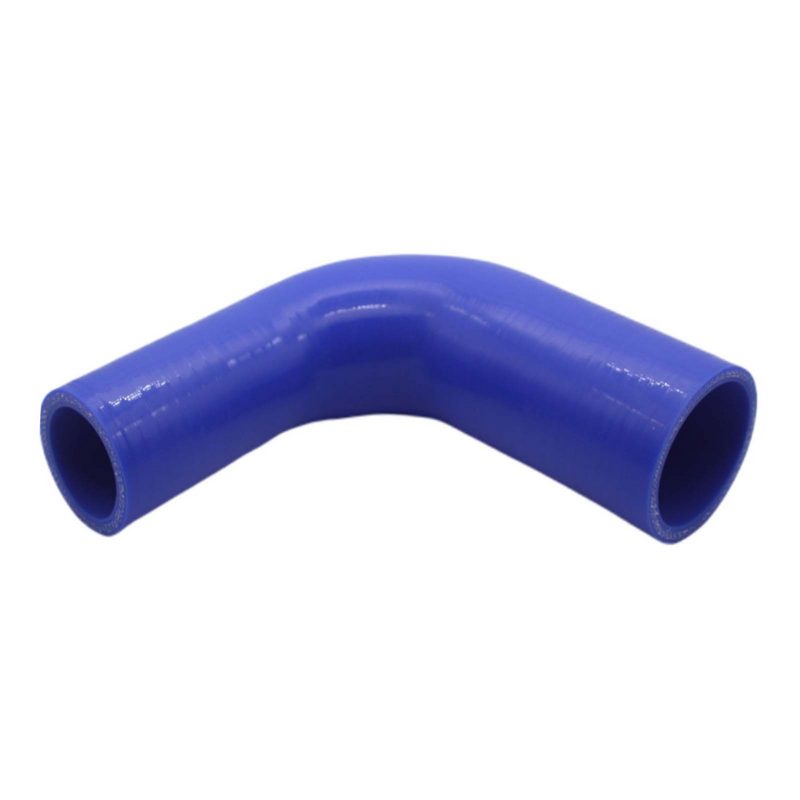 80 -> 90 mm ID Kühlerschlauch Reduktion 90° Verbinder Silikon LLK Ladeluft Kühlmittel Schlauch blau - 150mm