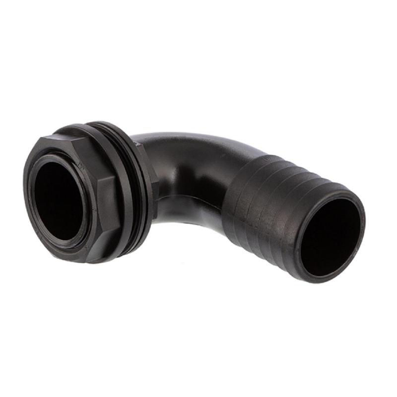 1" x 25 mm Tank Regentonne Durchführung Außengewinde x 90° Winkel Schlauch Tülle - PN 6 bar
