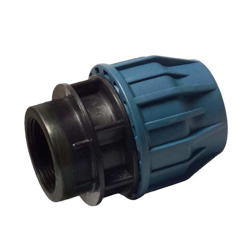 50 mm x 1 1/4" PE PP Fitting Klemm Verbinder Verschraubung Muffe Rohr Kupplung x IG DVGW - PN 16 bar
