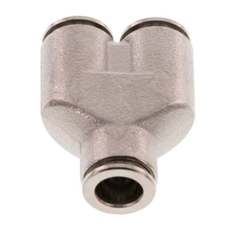12 mm Pneumatik Schnell Steck Verbinder IQS Y-Stück MSV Messing PA PU Schlauch - PN 16 bar