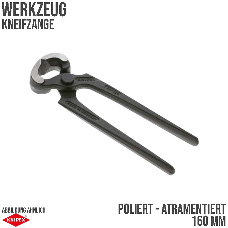 160 mm Kneif Zange poliert schwarz atramentiert Knipex