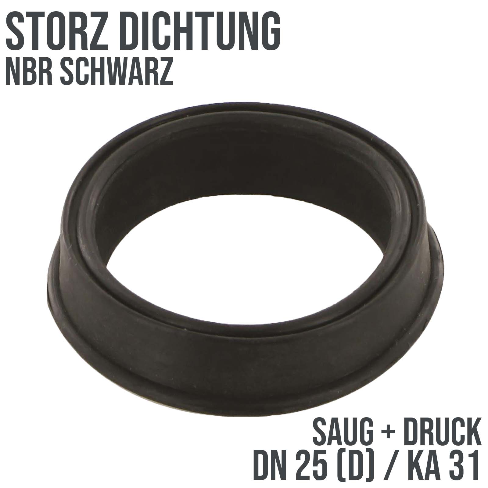 Dichtung STORZ  D DN 25 KA 31 Kupplung (Saug/Druck) NBR schwarz