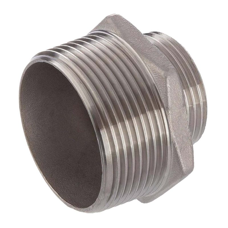 1/4" Edelstahl Fitting V4A AISI 316 Nr. 245 - Reduktionsnippel Außen x Außengewinde AG - 1/4 "x 1/8" - PN 16 bar