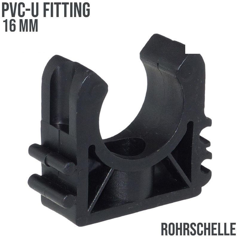 16 mm PVC Klebe Fitting Rohr Schelle Halter Klemme Clip
