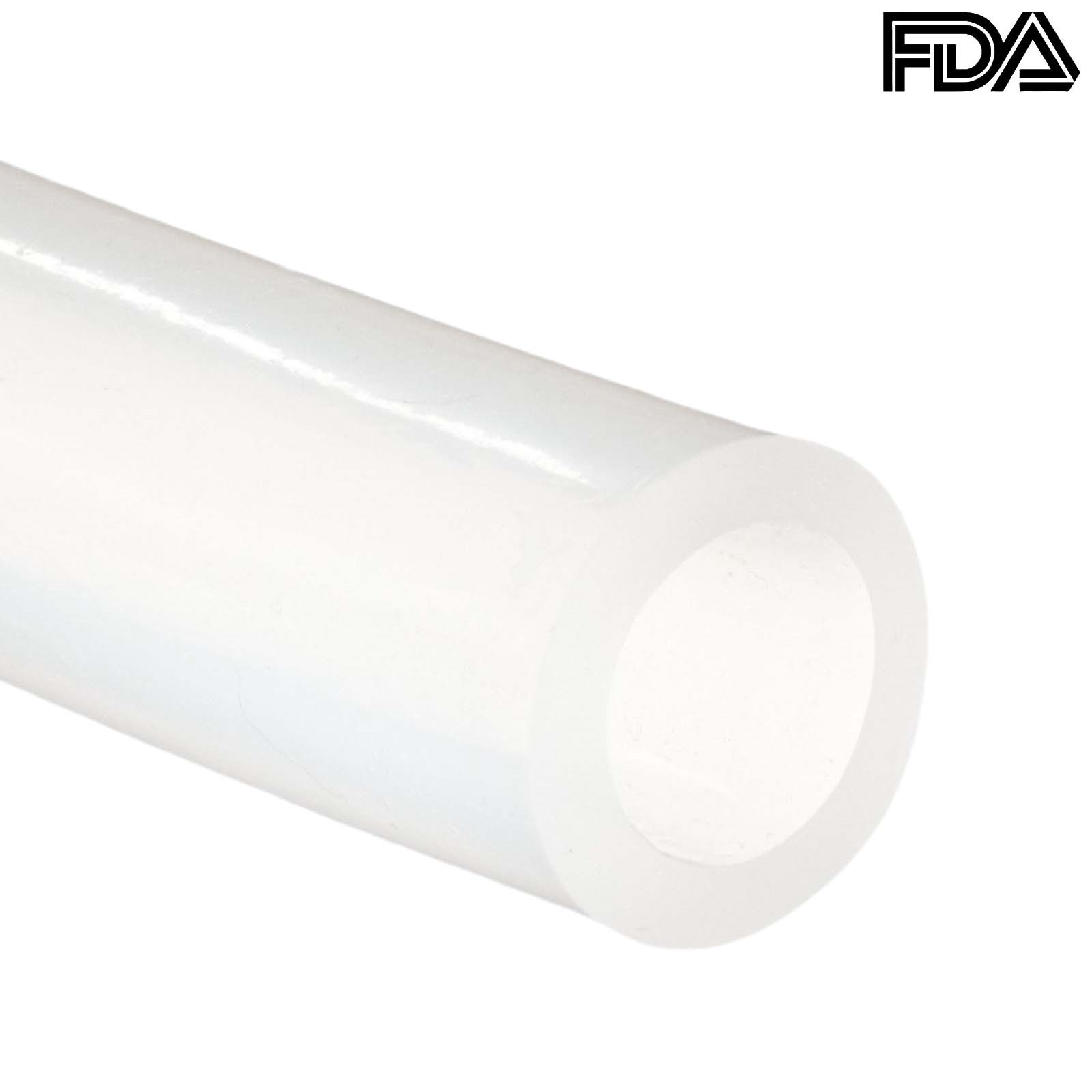 2 x 4 mm Silikon Silicon Milch Schlauch transparent lebensmittelecht FDA 0,60 bar - 10 cm