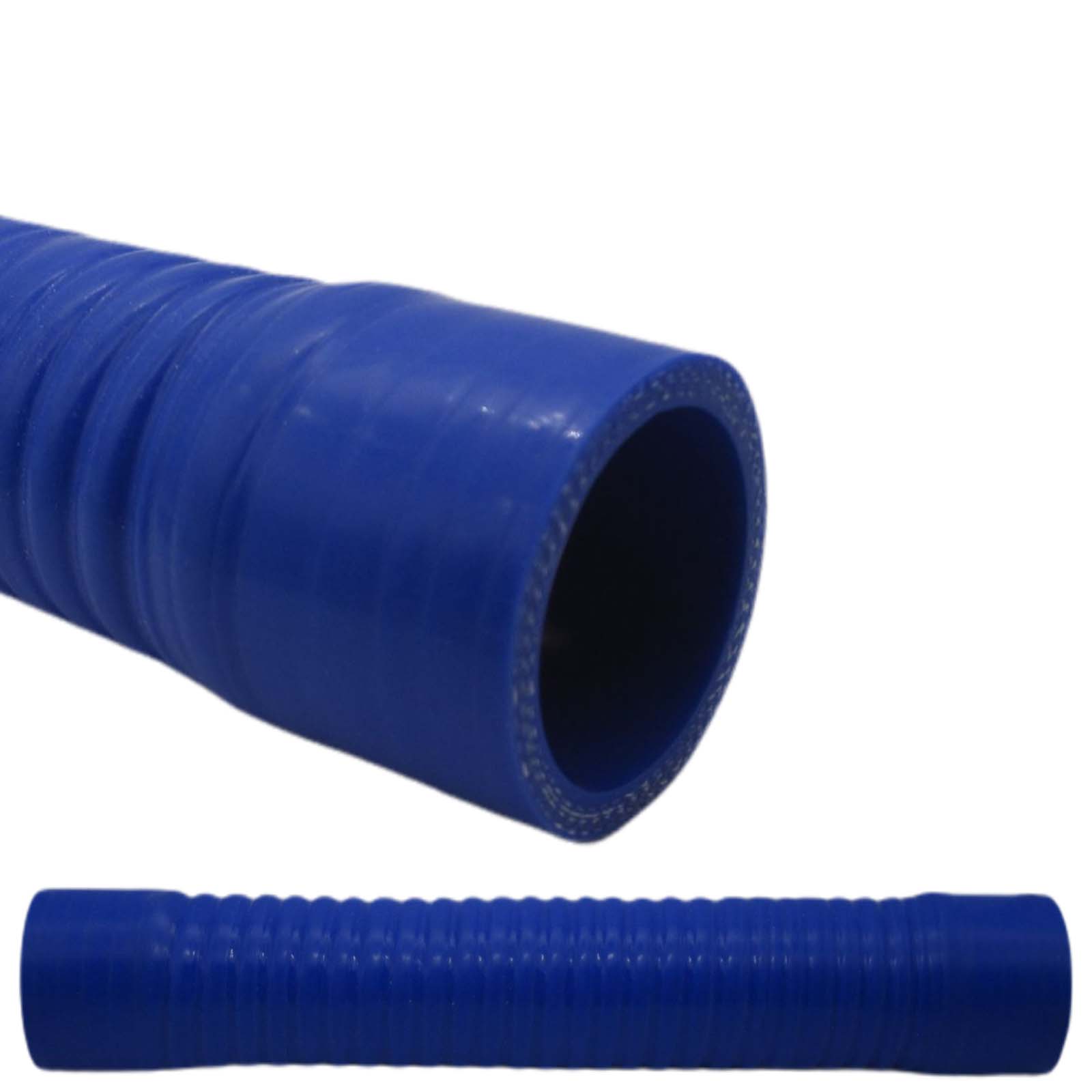 70 x 80 mm leicht flexibler Kühler Silikon LLK Ladeluft Kühlmittel Schlauch blau PN 1,5 bar - 1000 mm Länge