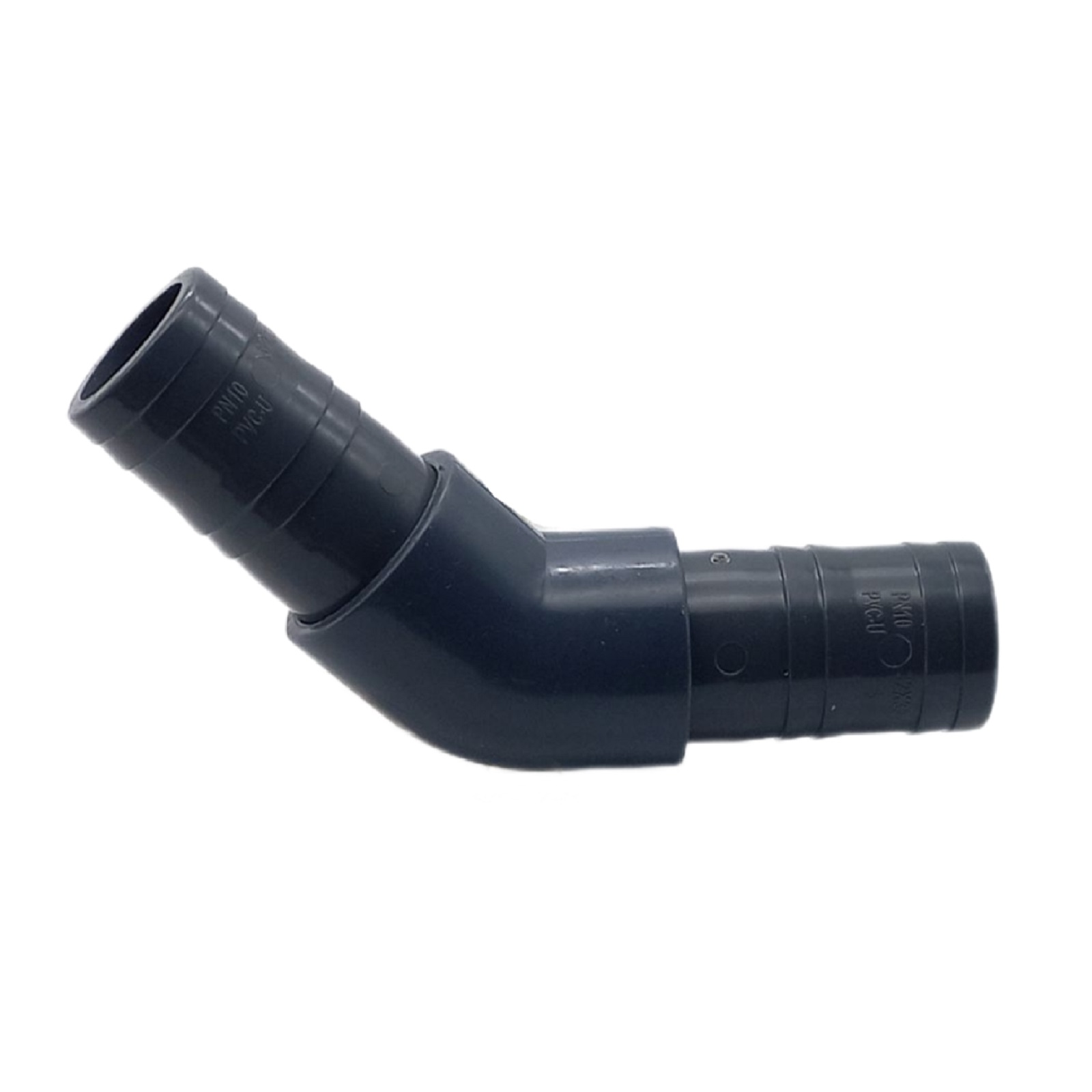 40 mm PVC PROFI Winkel 45° Schlauch Verbinder Stutzen Tülle Pool Teich Garten - PN 10 bar