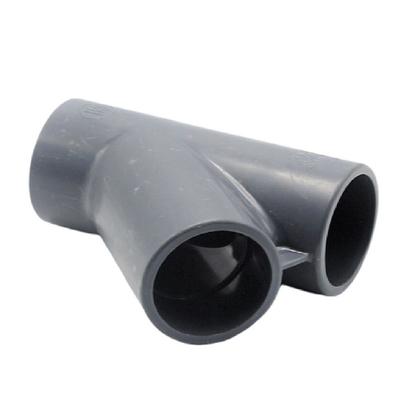 160 mm PVC Klebe Fitting T-Stück 45° Winkel Muffe Verbinder - PN 6 bar