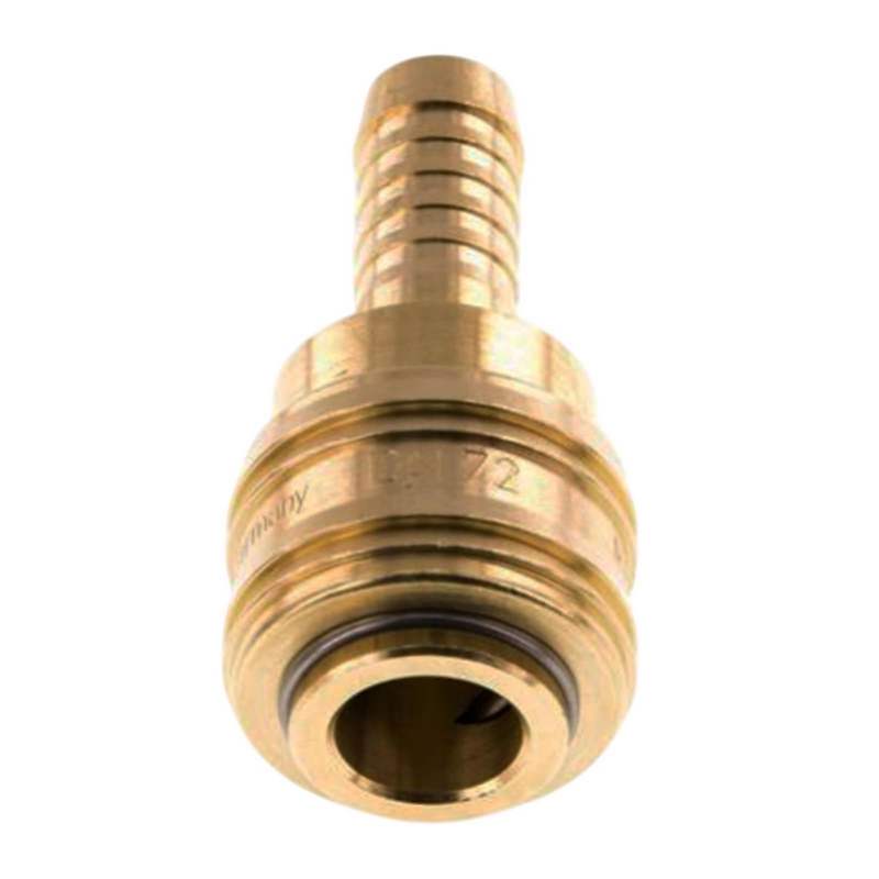 6 mm Druckluft Kupplung Dose Schnell Schlauch Tülle Messing NW 7,2 LW - PN 35 bar