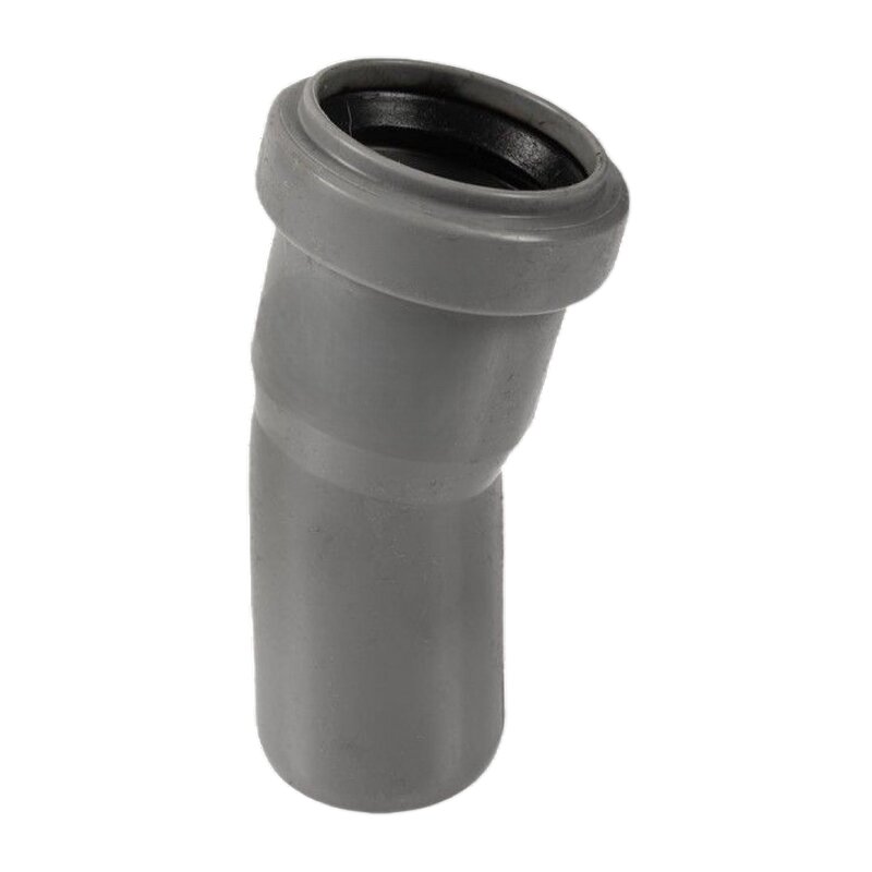 110 mm PP Bogen 15° Abzweig Abfluß Abwasser HT KG Rohr Steckmuffe x Stutzen grau
