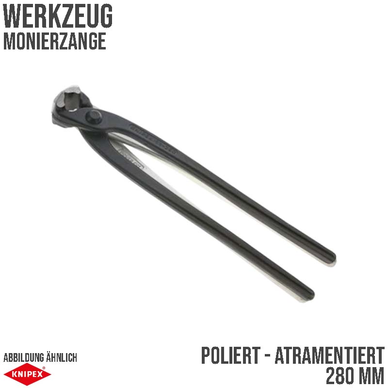 280 mm Monier Zange poliert schwarz atramentiert Knipex