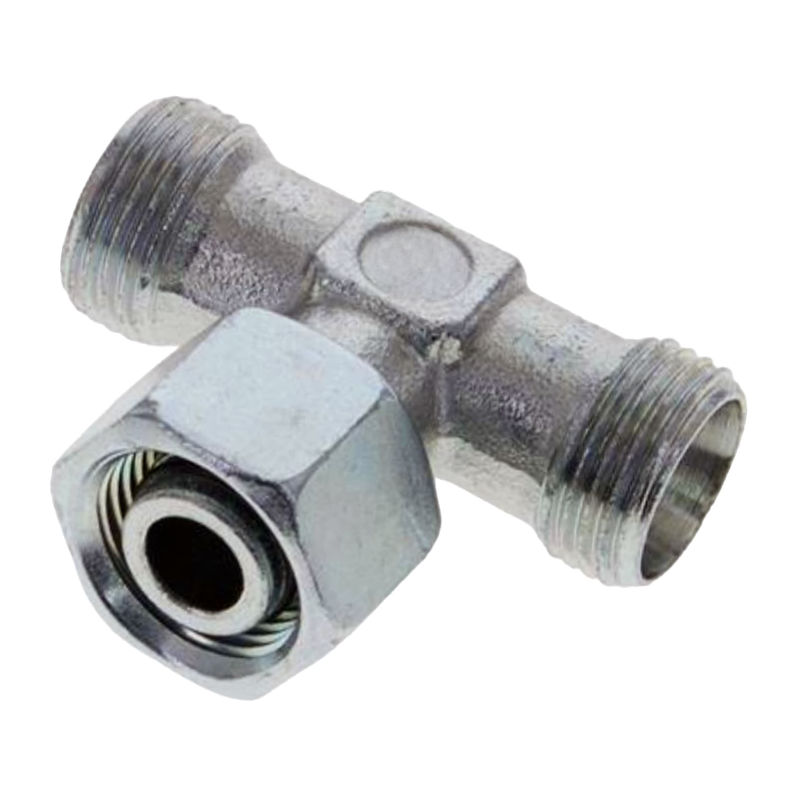 8 L Schneidring Verschraubung einstellbares T-Stück 90° M 14 x 1,5 AG x IG ohne Mutter / Schneidring - PN 315 bar