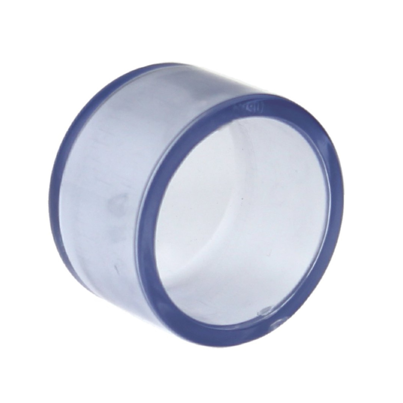 110 mm PVC Klebe Fitting End Kappe Muffe Verbinder - transparent durchsichtig - PN 16 bar