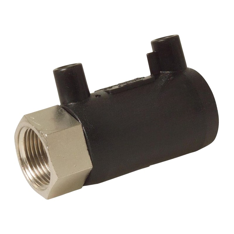 110 mm PE 100 Elektro Schweiß Fitting Muffe x Innengewinde 110 mm x 4" SDR 7,6 DVGW 24 VAC schwarz