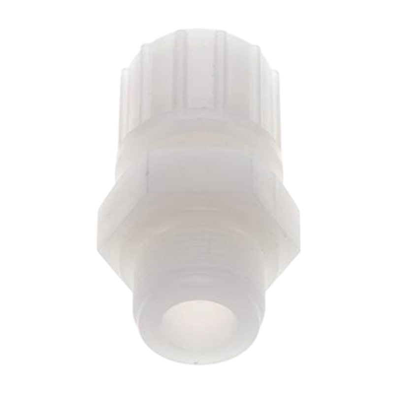 10 x 4 mm x 1/4" Kupplung Außengewinde TX Fitting Gewebe Schlauch Verbinder FDA PVDF weiß - PN 10 bar