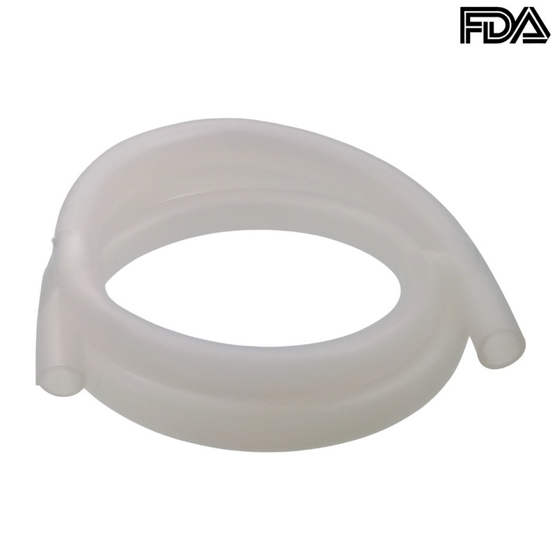 1 x 2 mm Silikon Silicon Industrie Schlauch transparent talkumiert Lebensmittel FDA