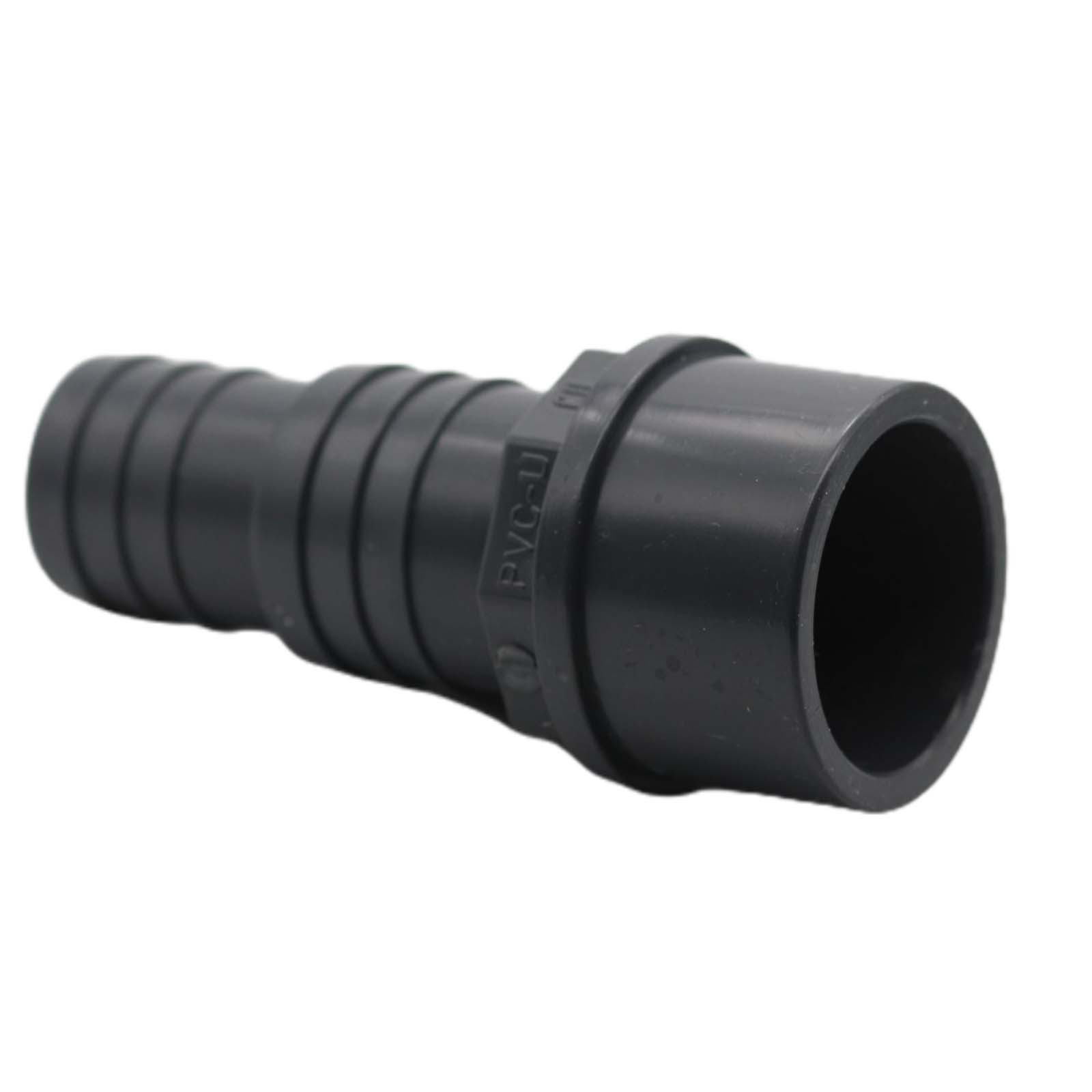 2er Set - PVC-U Schlauchverbinder - Klebetülle DN 50 -> Schlauchtülle 32 / 38 mm. Maximaler Betriebsdruck PN 16 bar.
