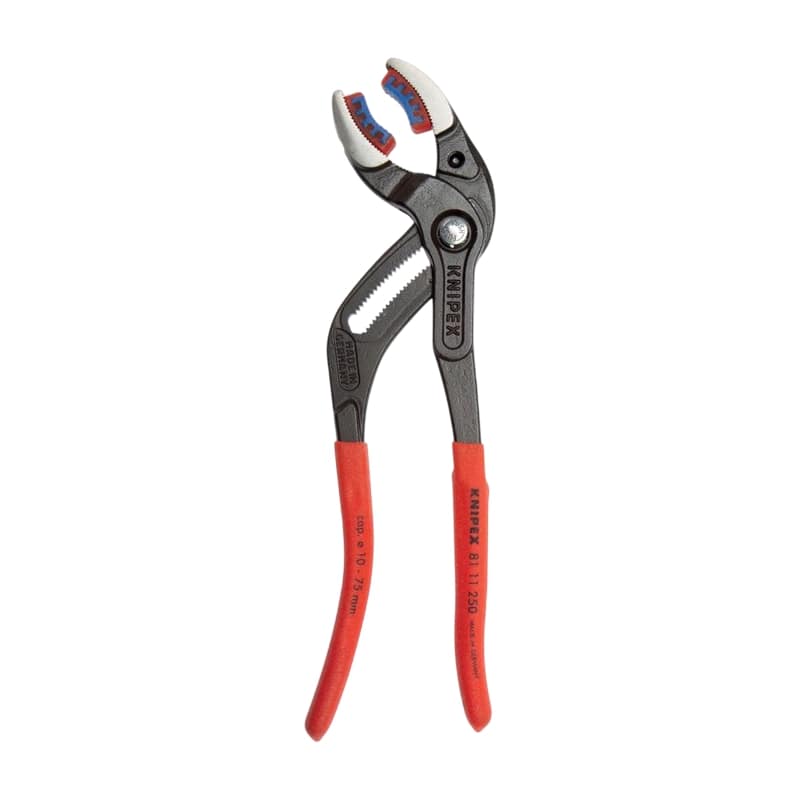 250 mm Siphon Zange poliert Tauchkunststoffgriffe Knipex