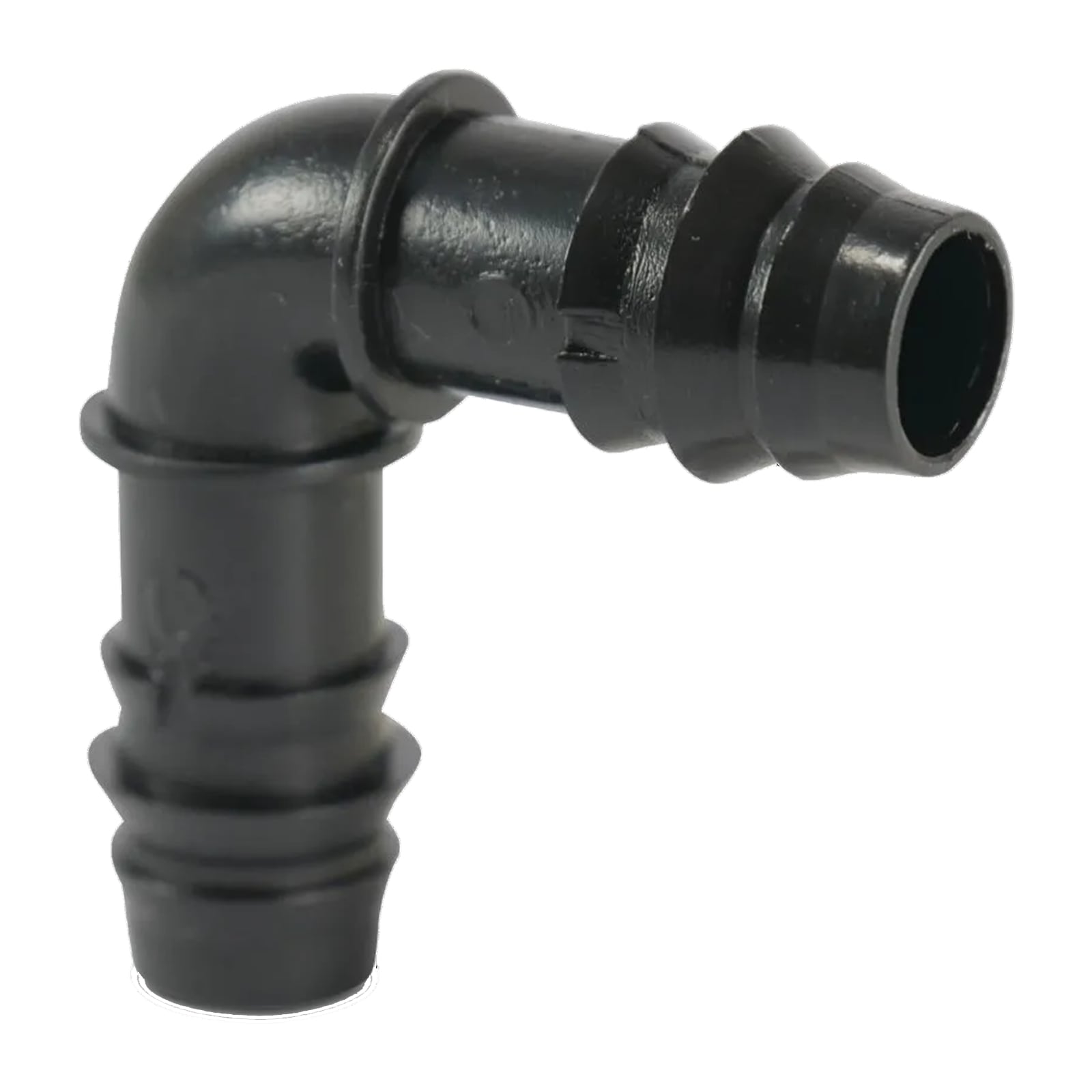 16 mm POM Winkel 90° Schlauch Verbinder Stutzen Tülle Kupplung Tropf Fitting schwarz PN 4 bar
