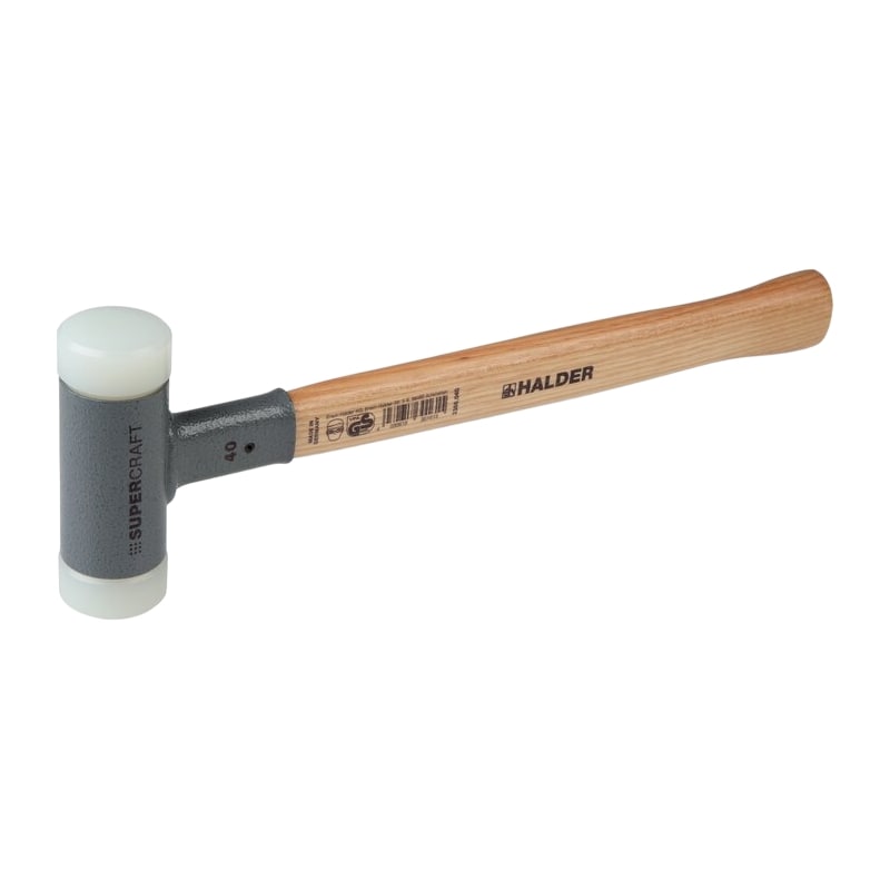 60 mm SUPERCRAFT rückschlagfreier Schonhammer Polyamid Kopf Hickory Stiel