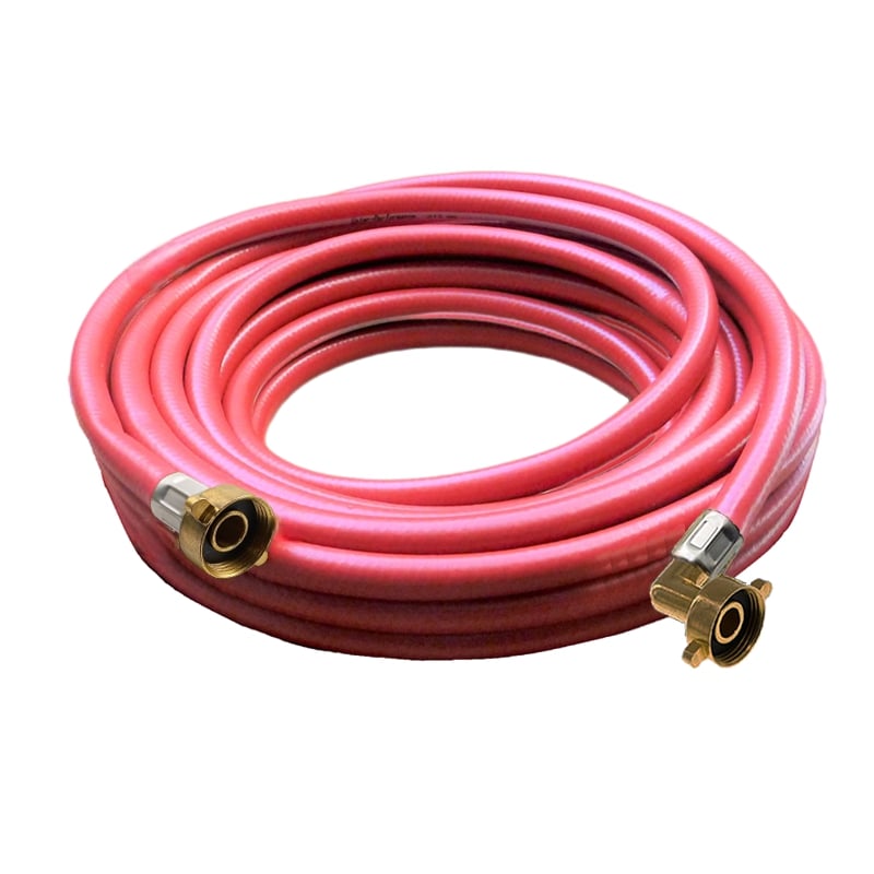 25 m Heizungs Füll Wasser Heizkörper Radiator Sanitär Schlauch rot - 3/4" Gerade/Winkel Anschluss - PN 8 bar