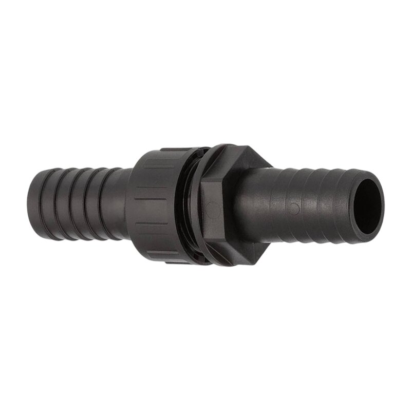 25 mm Schlauch Verschraubung 2-fach Stutzen Tülle Pool Teich Garten PP schwarz - PN 6 bar