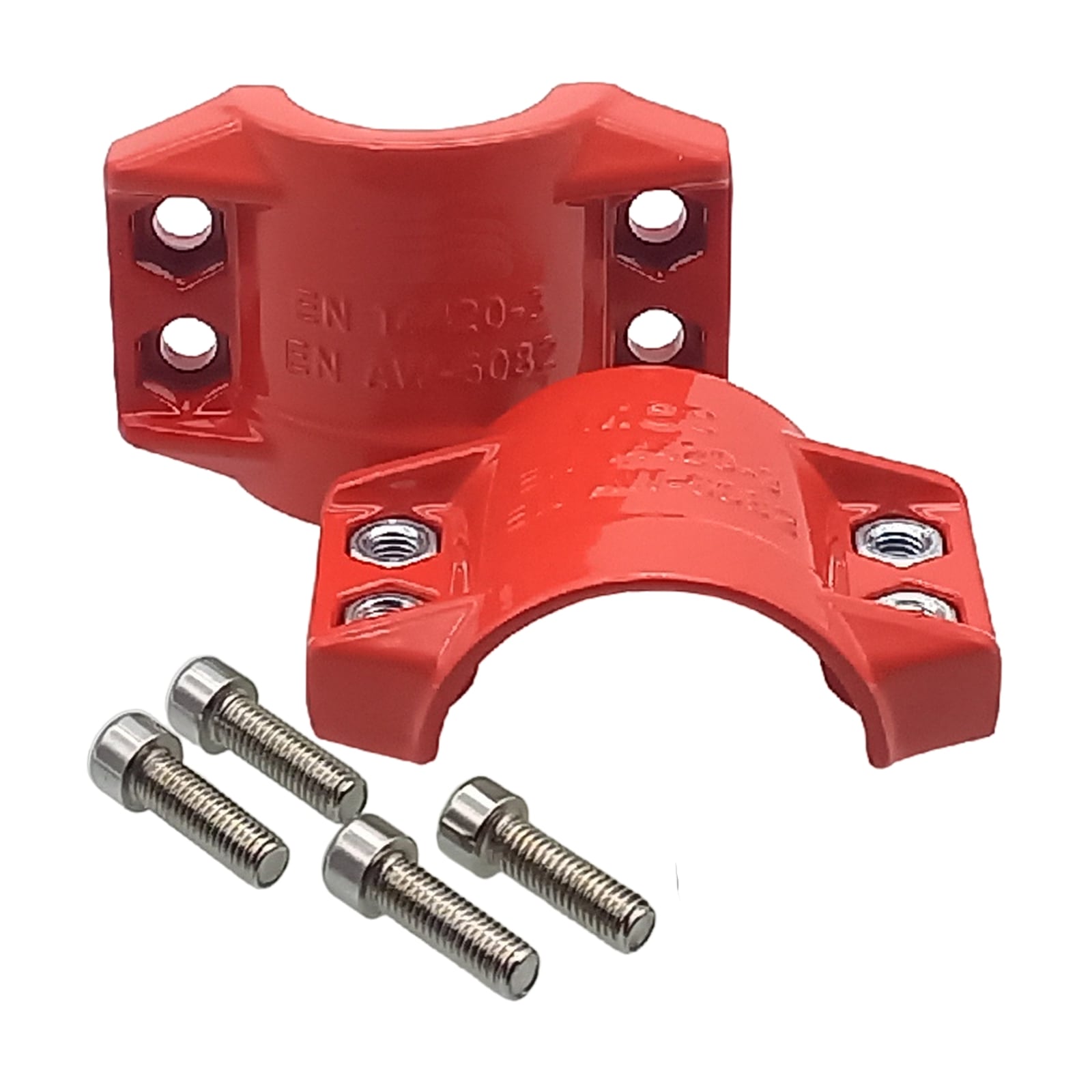 DN 75 Klemmschale Aluminium rot Spannbereich 89 - 93 mm für Schlauch ID x AD 75 x 91 mm - PN 25 bar