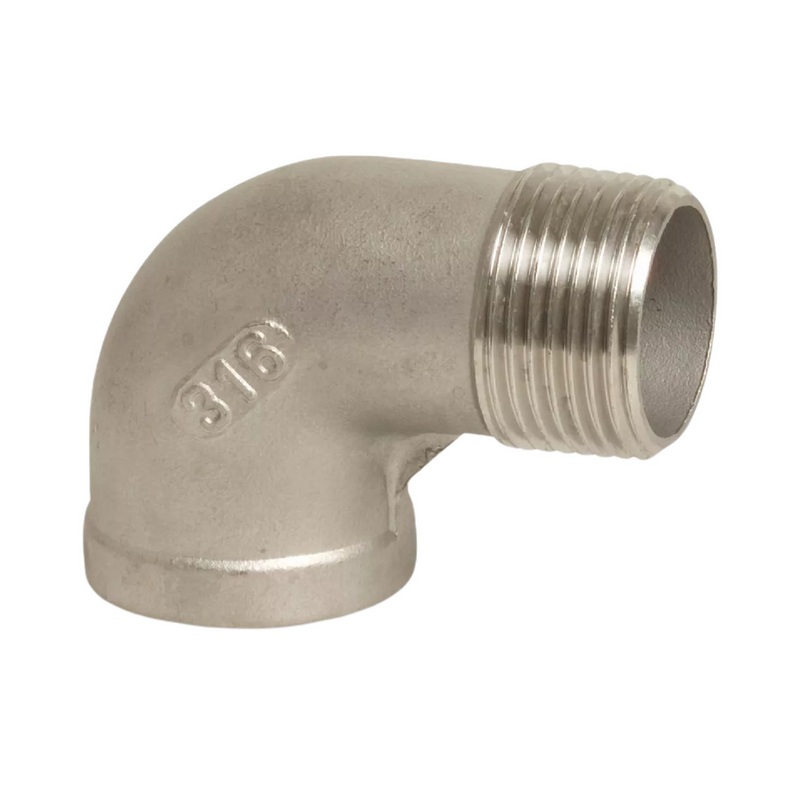 1/8" Edelstahl Fitting V4A AISI 316 Nr. 92 - Winkel 90° Innen x Außengewinde IG x AG - PN 16 bar