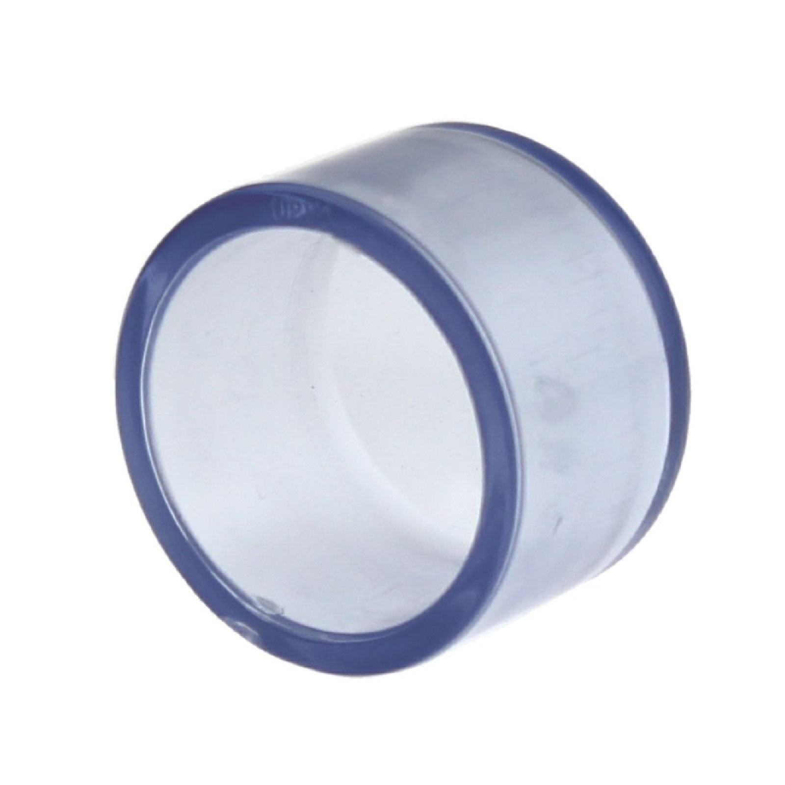 110 mm PVC Klebe Fitting End Kappe Muffe Verbinder - transparent durchsichtig - PN 16 bar