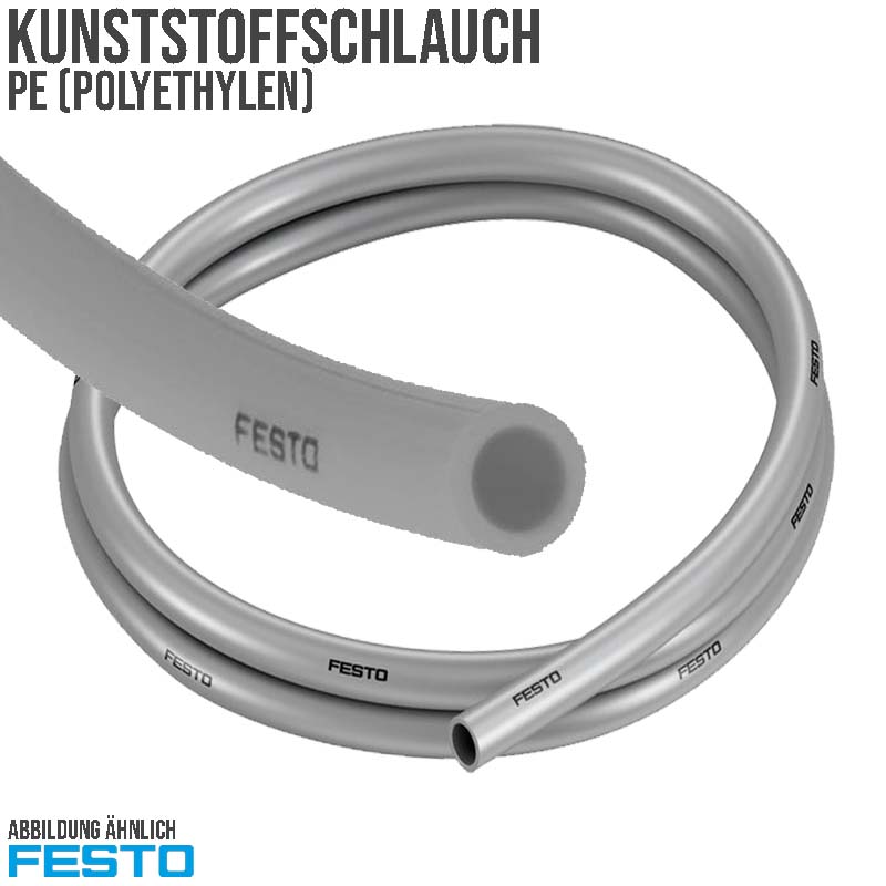 16 x 10,8 mm PE Kunststoff Pneumatik Druckluft Wasser Schlauch PEN silber (551467) - PN 10 bar
