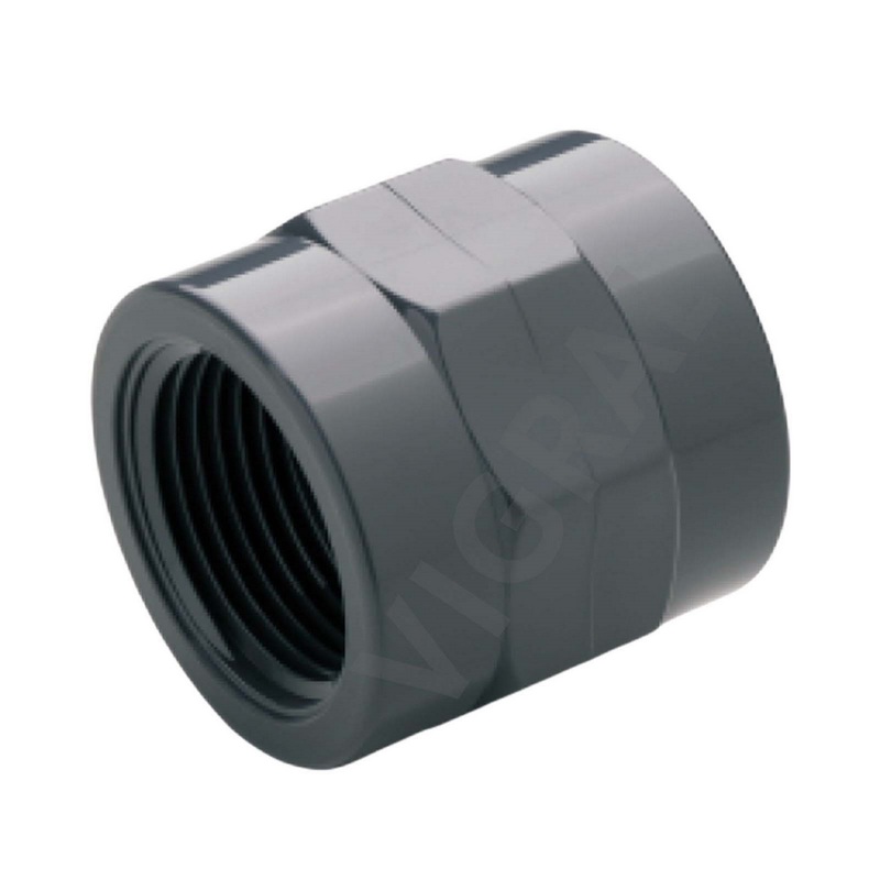 90 mm PVC Klebe Fitting Gewinde Muffe 90 mm x 3"  Verbinder - PN 10 bar