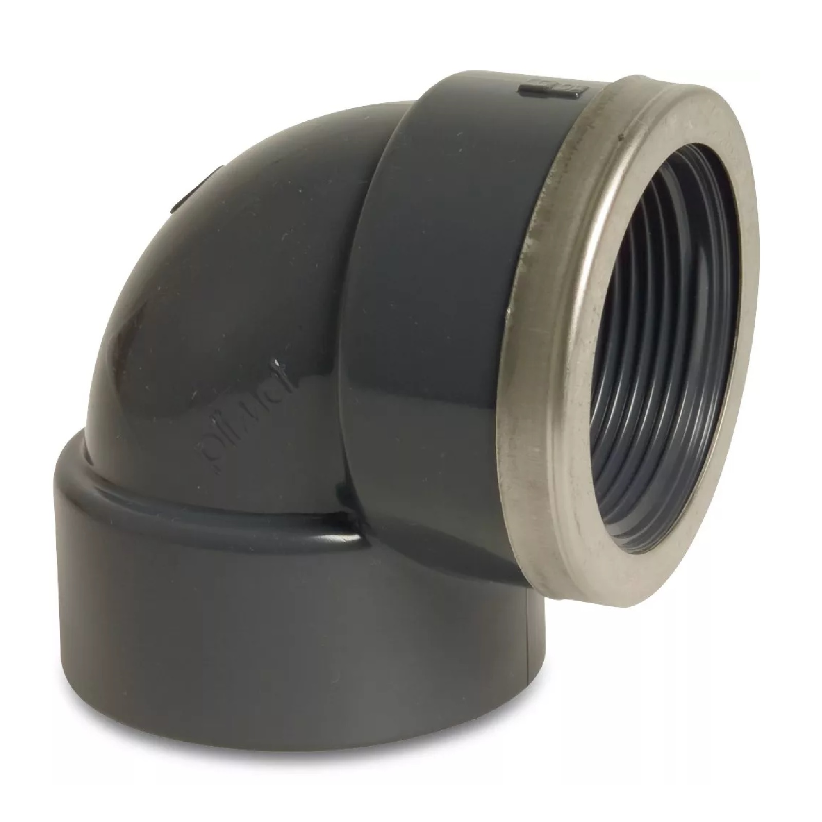 20 mm PVC Klebe Fitting Winkel 90° Innengewinde IG verstärkt 20 mm x 1/2" Muffe Verbinder - PN 16 bar