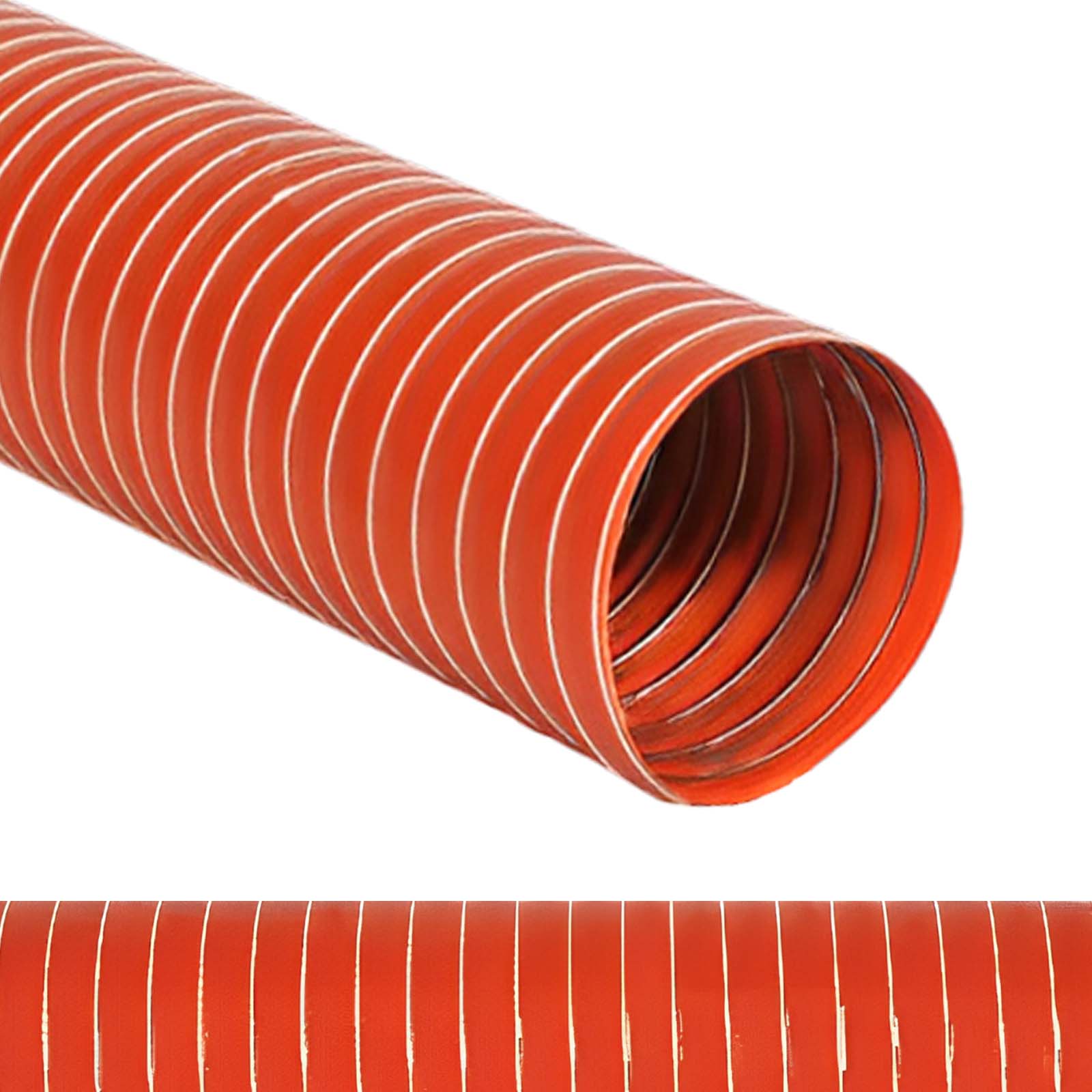 13 mm Silikon Heißluftschlauch rot - einlagig - Wandstärke 0,27 mm - PN 1.8 bar