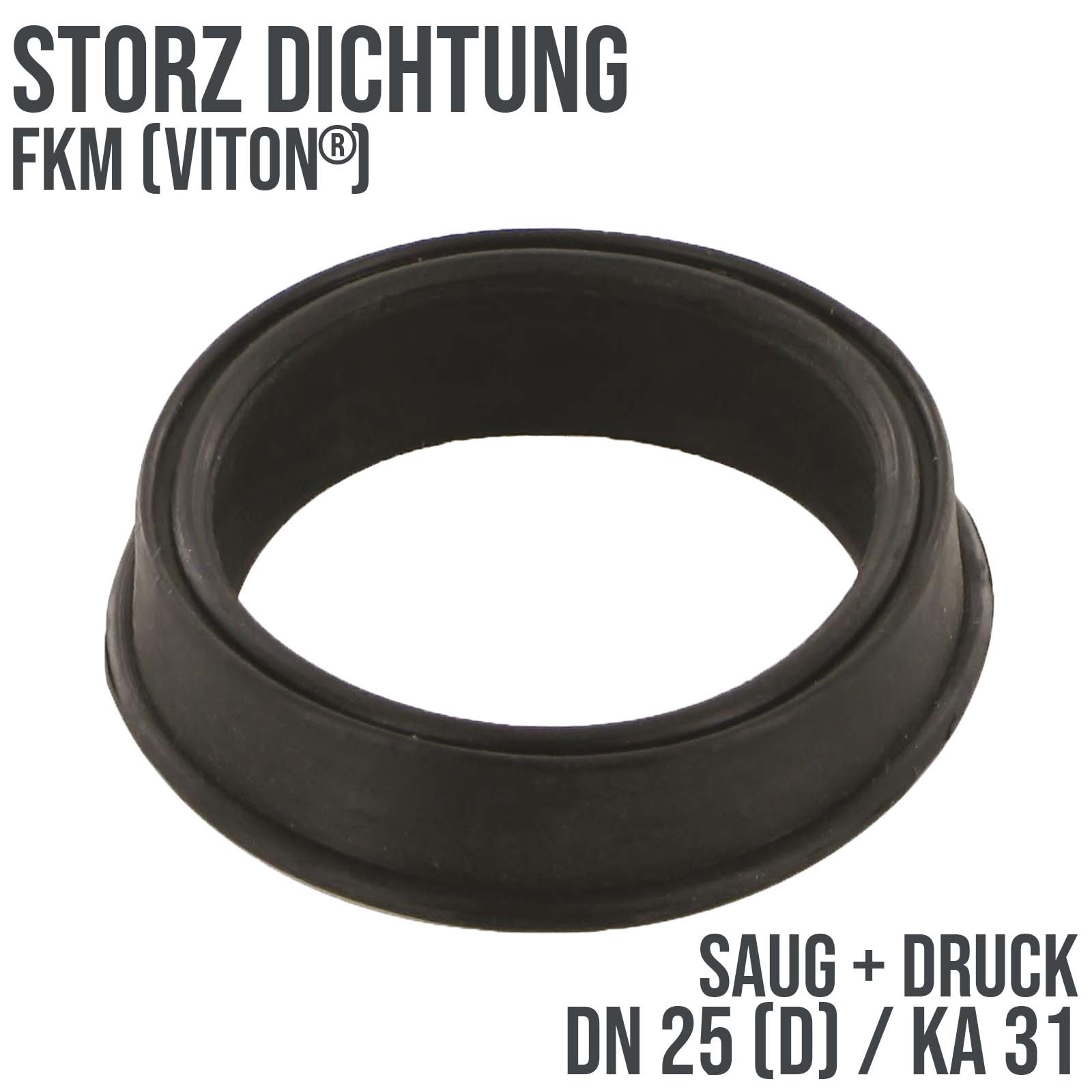 Dichtung STORZ  D DN 25 KA 31 Kupplung (Saug/Druck) FKM (Viton) schwarz