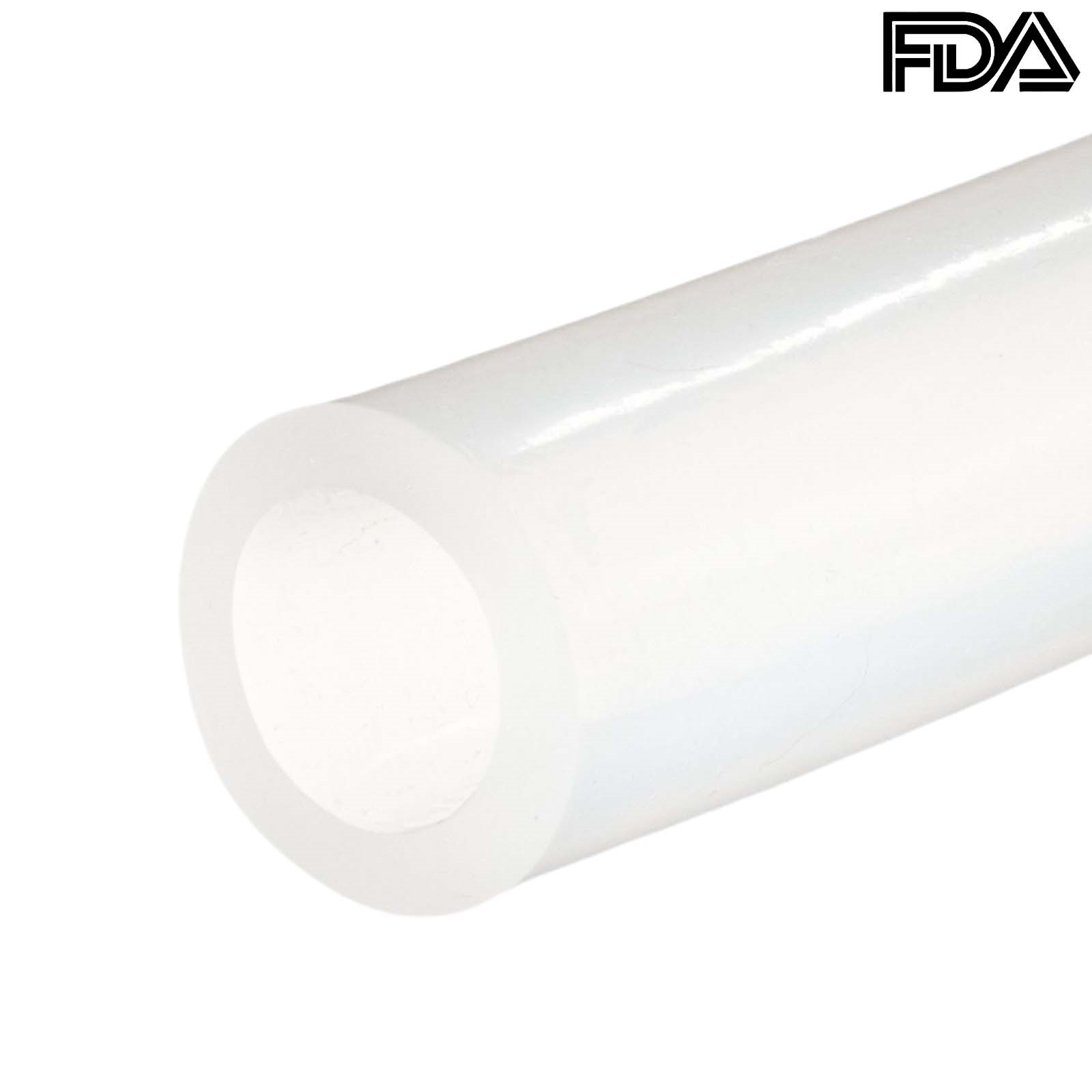 2 x 4 mm Silikon Silicon Milch Schlauch transparent lebensmittelecht FDA 0,60 bar - 10 cm
