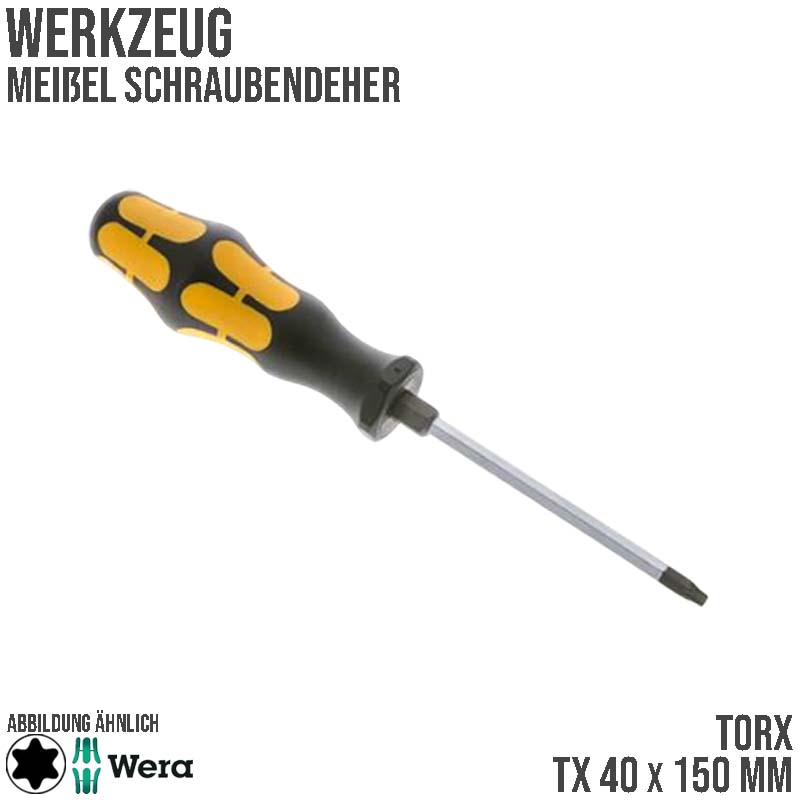TX 40 x 150 mm TORX Schrauben Meißel Dreher Zieher - Wera Kraftform Plus 900