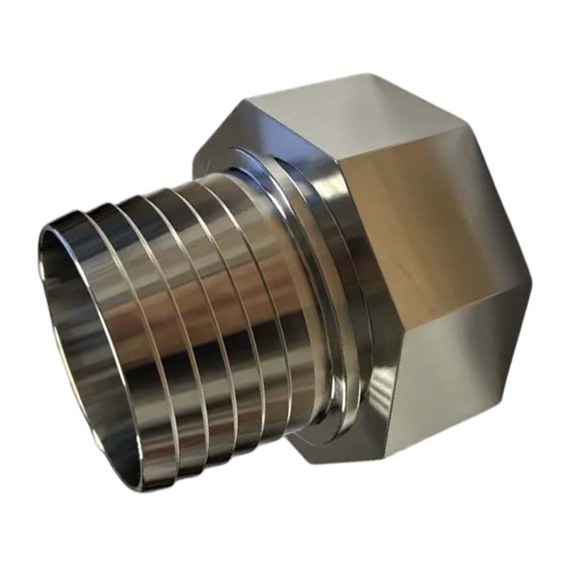 S60 x 6 IBC Adapter Schlauchtülle 51 mm 2" Sicherungsbund Edelstahl AISI 316 Container PN 16 bar