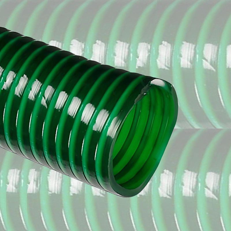 32 mm 1 1/4" Zoll Schlepp Gülle Saug Ansaug Spiral Förder Pumpen PVC Schlauch grün PN 6 bar