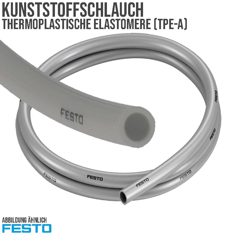 4 x 2,5 mm TPE Kunststoff Pneumatik Druckluft Schlauch PAN-R silber (541674) - PN 31 bar