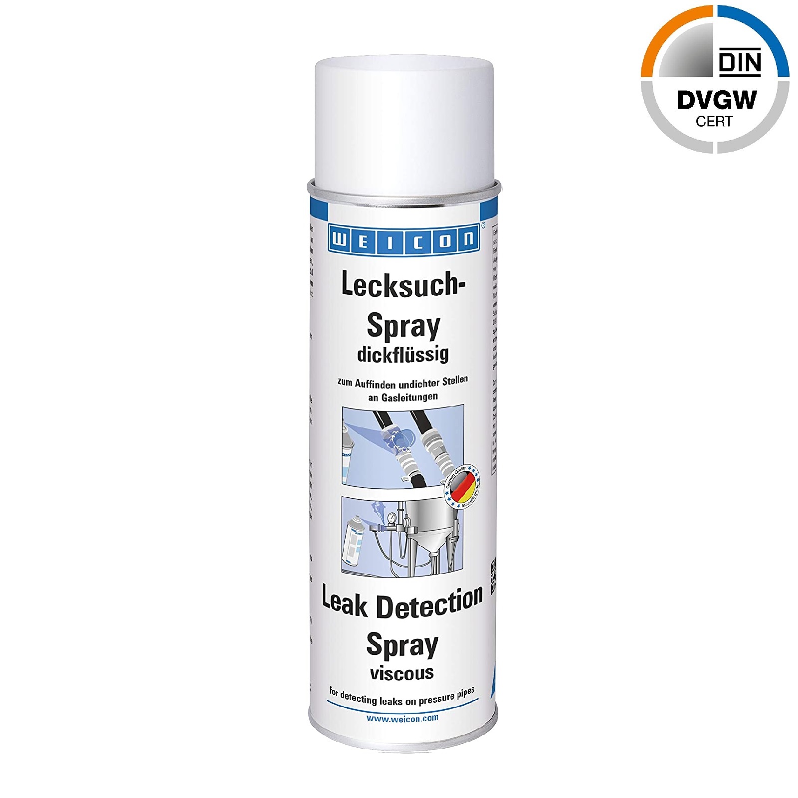 Lecksuch Spray DVGW dickflüssig Gas Druck Luft Leitungen farblos - 400 ml Dose