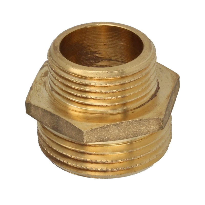 1/4 "x 1/8" Doppel Nippel Nr. 245 Reduktion Aussen x Aussengewinde AG Messing Fittings PN 30 bar